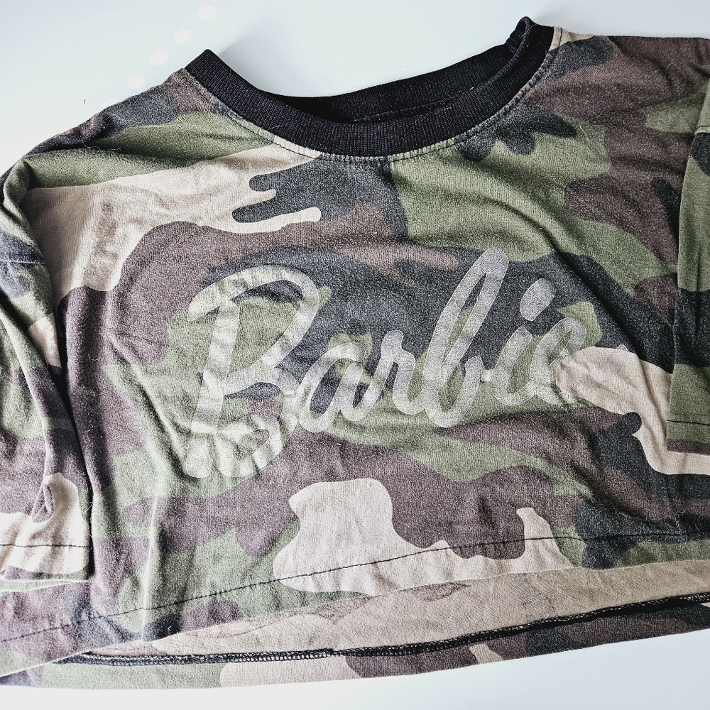 Missguided Barbie Camouflage Crop Top